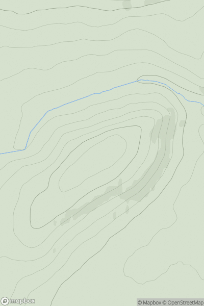 Thumbnail image for Ord Hill [Tomintoul to Banff] [NJ487274] showing contour plot for surrounding peak